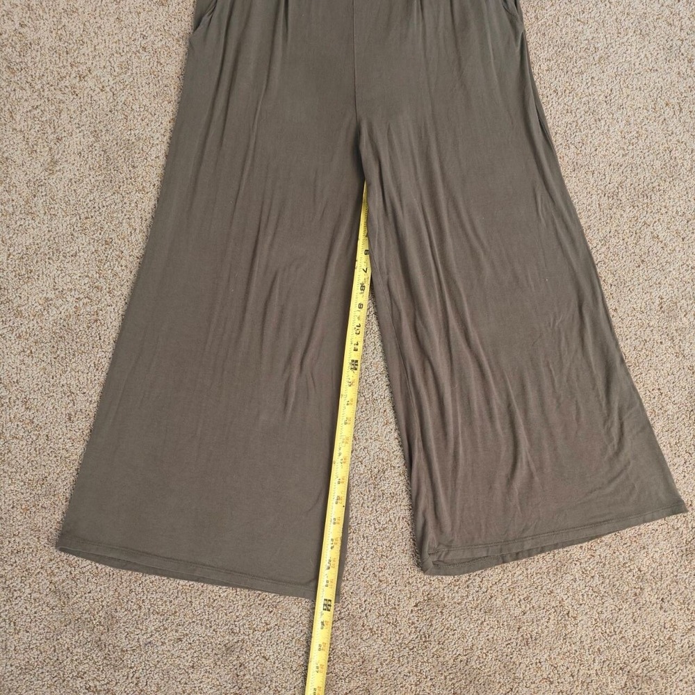 Anthropologie Moulinette Soeurs Olive Green Wide Leg Jumpsuit M  Stretch - Picture 11 of 13